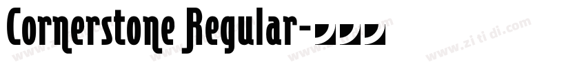 Cornerstone Regular字体转换